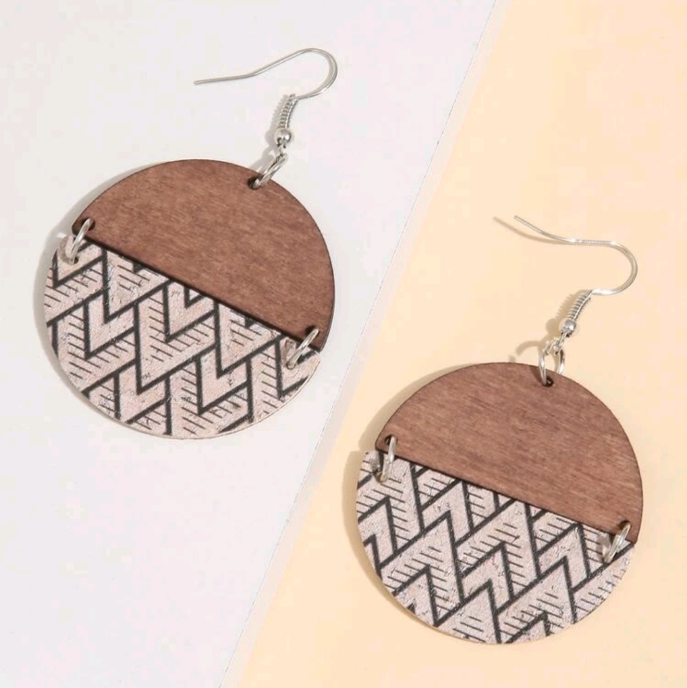 ๐5 for $25* Boho Wood Earrings - Picture 3 of 3